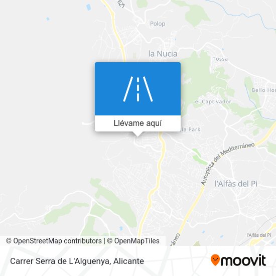 Mapa Carrer Serra de L'Alguenya