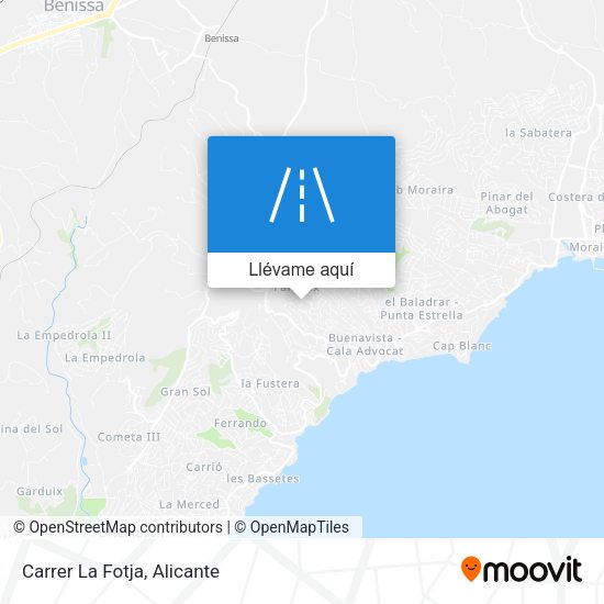 Mapa Carrer La Fotja