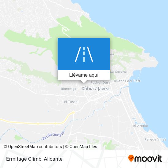 Mapa Ermitage Climb