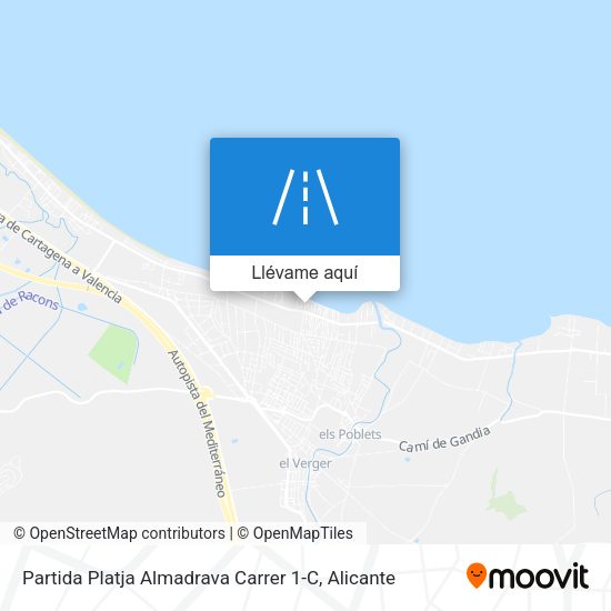 Mapa Partida Platja Almadrava Carrer 1-C