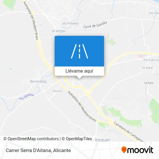 Mapa Carrer Serra D'Aitana