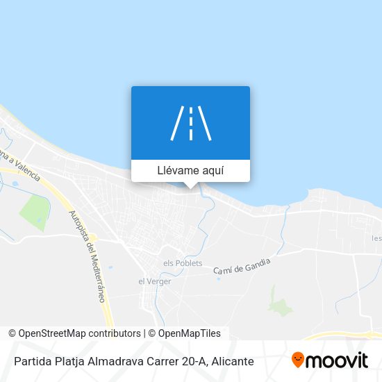 Mapa Partida Platja Almadrava Carrer 20-A