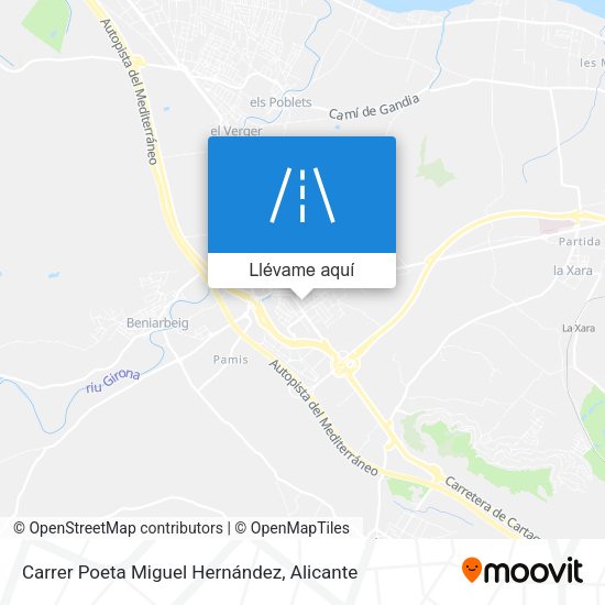 Mapa Carrer Poeta Miguel Hernández