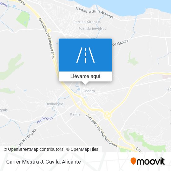 Mapa Carrer Mestra J. Gavila