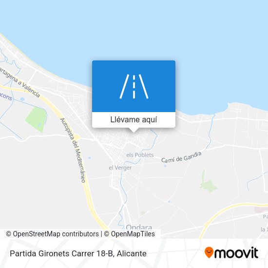 Mapa Partida Gironets Carrer 18-B