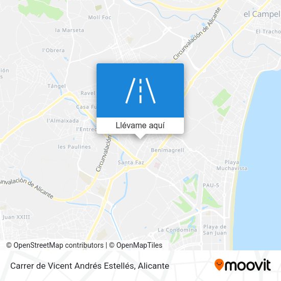 Mapa Carrer de Vicent Andrés Estellés