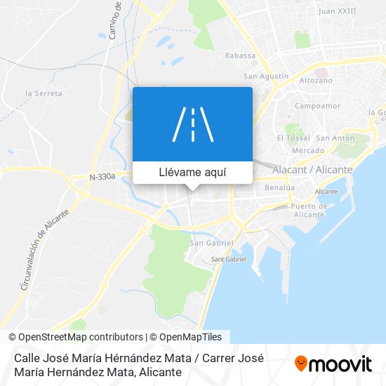 Mapa Calle José María Hérnández Mata / Carrer José María Hernández Mata