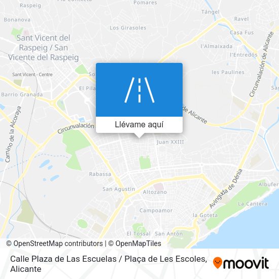 Mapa Calle Plaza de Las Escuelas / Plaça de Les Escoles