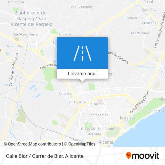 Mapa Calle Biar / Carrer de Biar