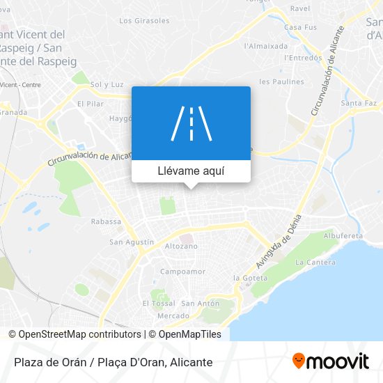 Mapa Plaza de Orán / Plaça D'Oran