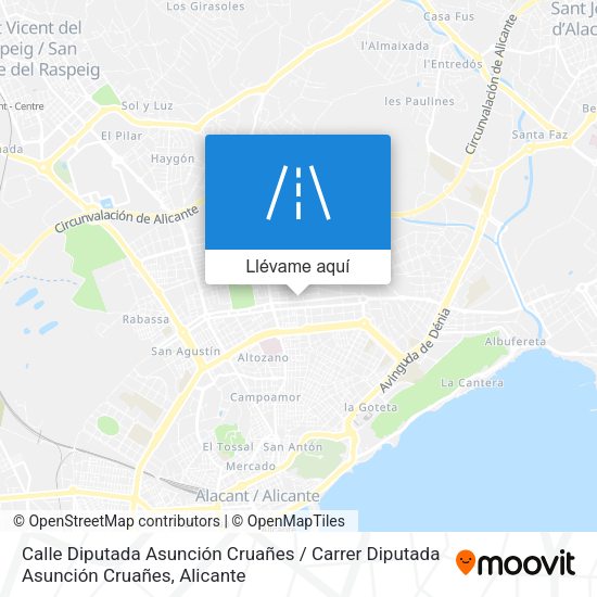 Mapa Calle Diputada Asunción Cruañes / Carrer Diputada Asunción Cruañes