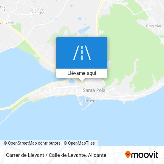 Mapa Carrer de Llevant / Calle de Levante