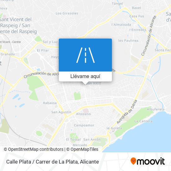 Mapa Calle Plata / Carrer de La Plata
