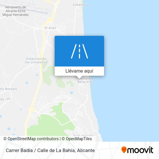 Mapa Carrer Badia / Calle de La Bahía