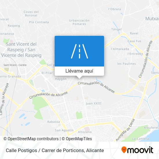 Mapa Calle Postigos / Carrer de Porticons