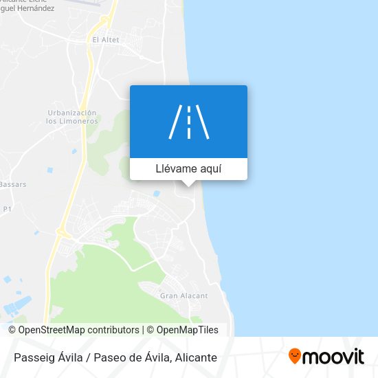 Mapa Passeig Ávila / Paseo de Ávila