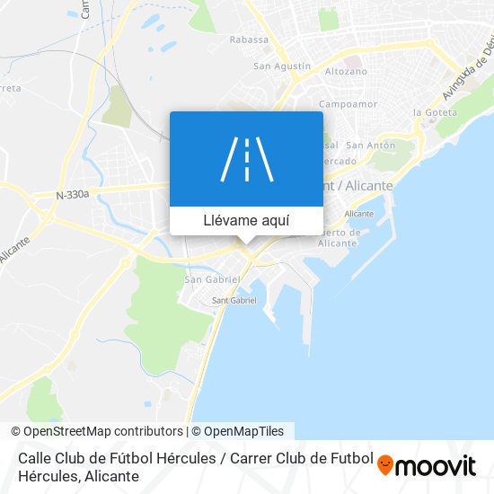 Mapa Calle Club de Fútbol Hércules / Carrer Club de Futbol Hércules