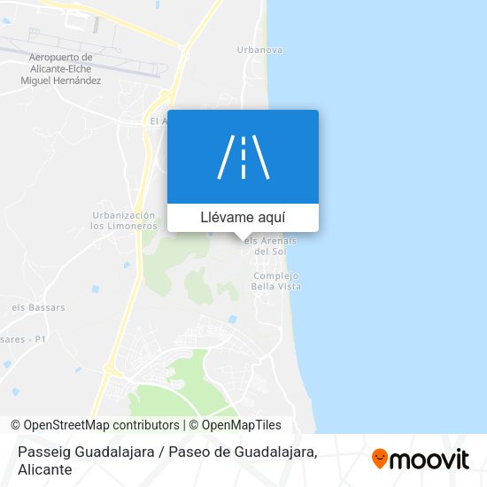 Mapa Passeig Guadalajara / Paseo de Guadalajara