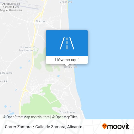 Mapa Carrer Zamora / Calle de Zamora