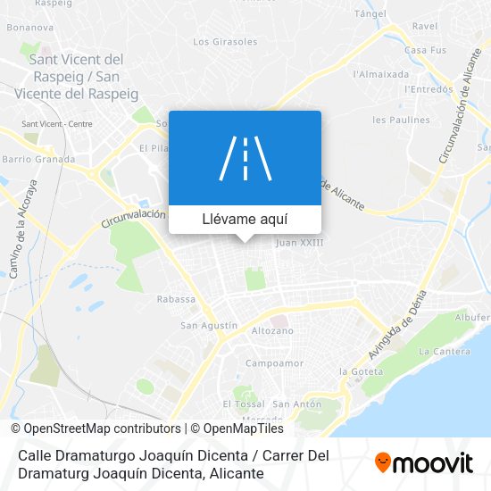 Mapa Calle Dramaturgo Joaquín Dicenta / Carrer Del Dramaturg Joaquín Dicenta