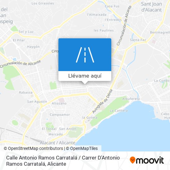 Mapa Calle Antonio Ramos Carratalá / Carrer D'Antonio Ramos Carratalá