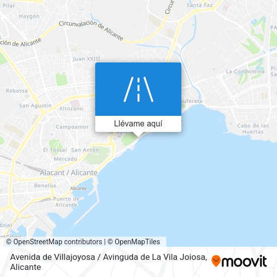 Mapa Avenida de Villajoyosa / Avinguda de La Vila Joiosa