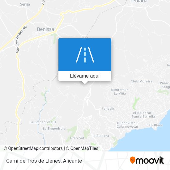 Mapa Cami de Tros de Llenes