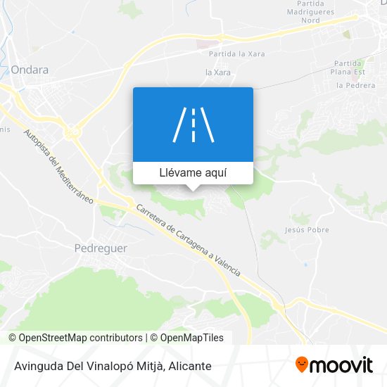 Mapa Avinguda Del Vinalopó Mitjà