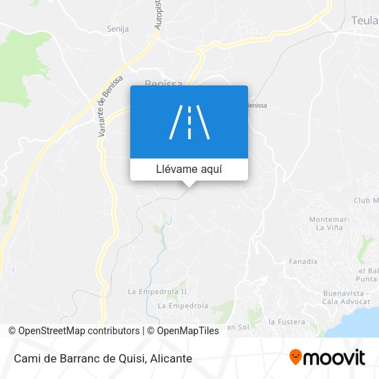 Mapa Cami de Barranc de Quisi