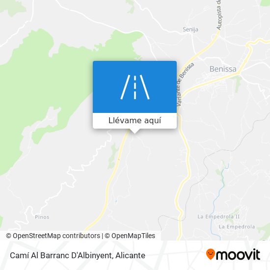 Mapa Camí Al Barranc D'Albinyent