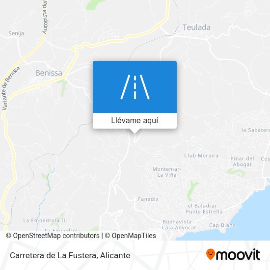 Mapa Carretera de La Fustera