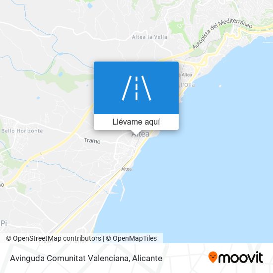 Mapa Avinguda Comunitat Valenciana