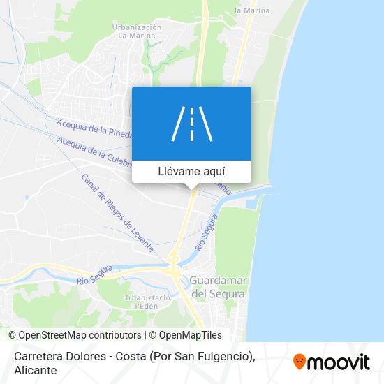 Mapa Carretera Dolores - Costa (Por San Fulgencio)