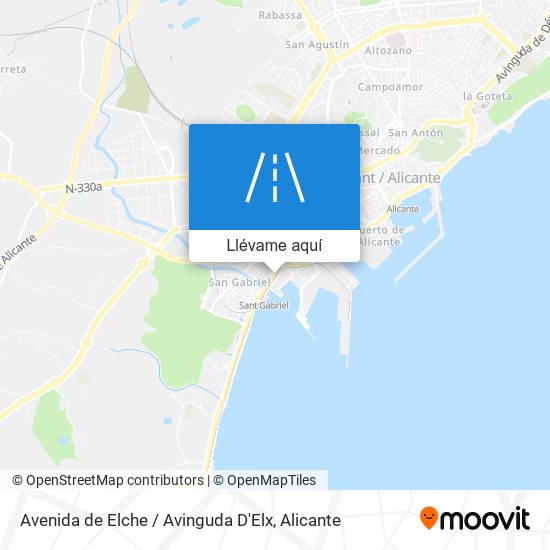 Mapa Avenida de Elche / Avinguda D'Elx