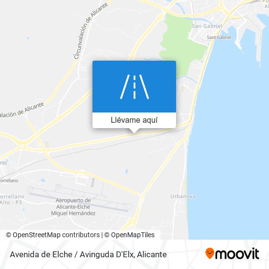 Mapa Avenida de Elche / Avinguda D'Elx