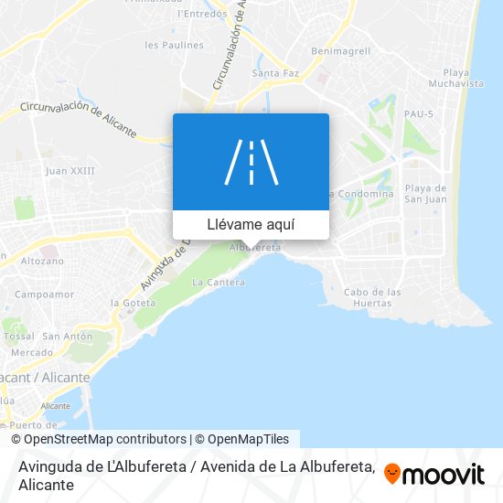 Mapa Avinguda de L'Albufereta / Avenida de La Albufereta
