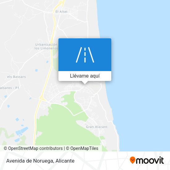 Mapa Avenida de Noruega