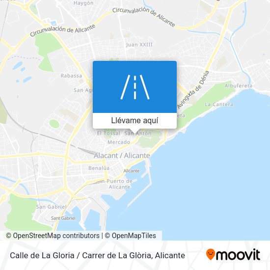 Mapa Calle de La Gloria / Carrer de La Glòria