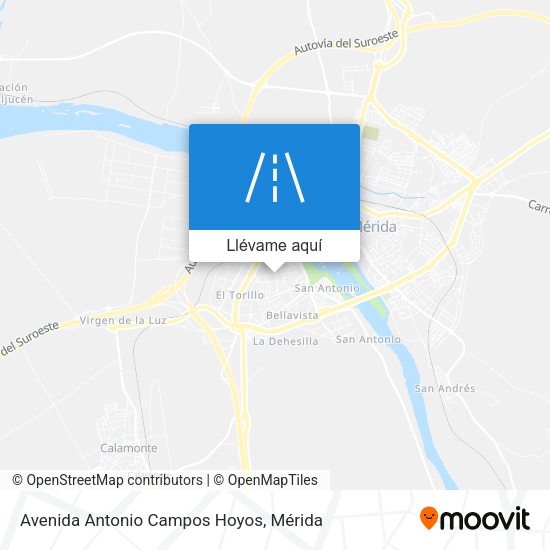 Mapa Avenida Antonio Campos Hoyos