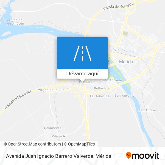 Mapa Avenida Juan Ignacio Barrero Valverde