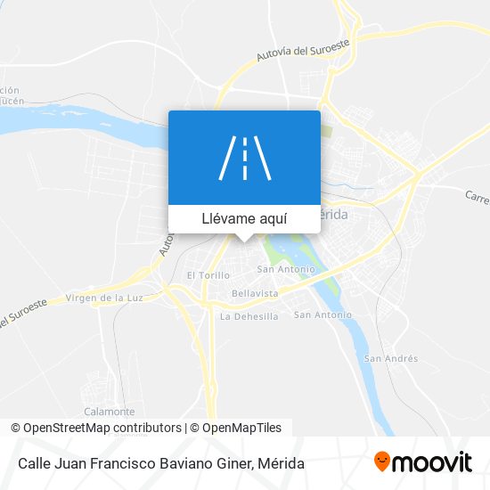 Mapa Calle Juan Francisco Baviano Giner