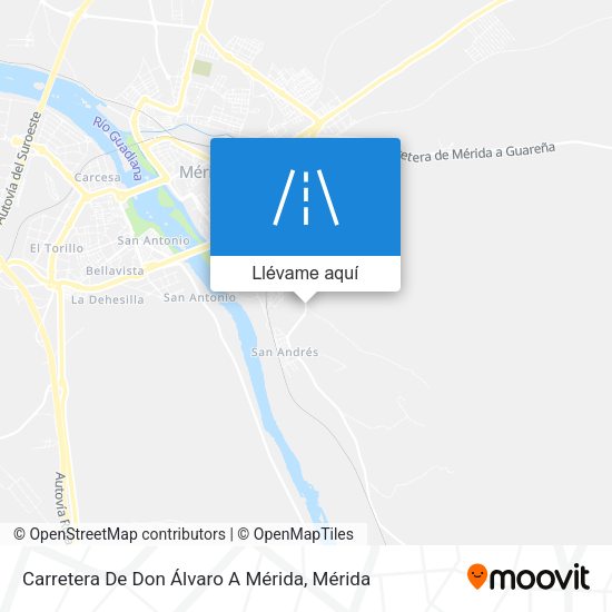 Mapa Carretera De Don Álvaro A Mérida