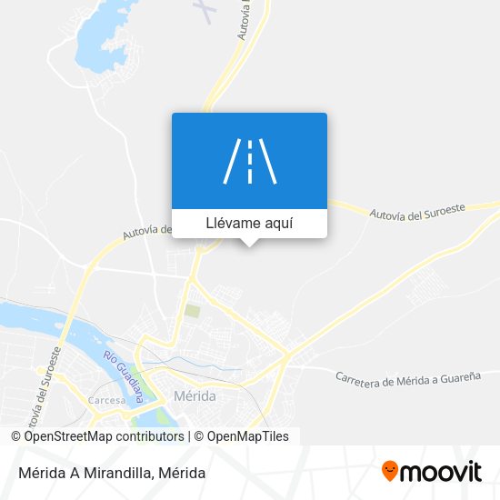 Mapa Mérida A Mirandilla