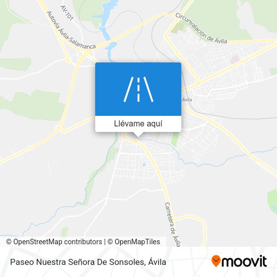 Mapa Paseo Nuestra Señora De Sonsoles