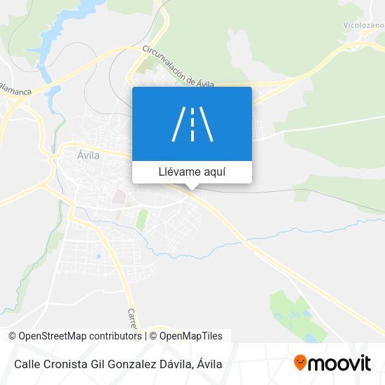 Mapa Calle Cronista Gil Gonzalez Dávila