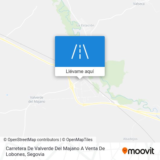Mapa Carretera De Valverde Del Majano A Venta De Lobones