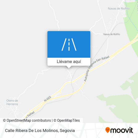 Mapa Calle Ribera De Los Molinos