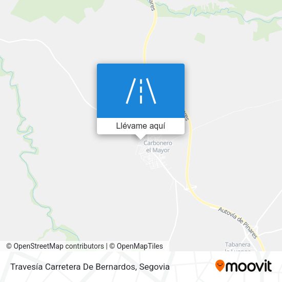 Mapa Travesía Carretera De Bernardos