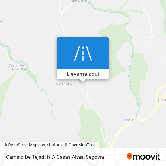 Mapa Camino De Tejadilla A Casas Altas