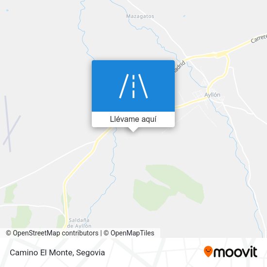 Mapa Camino El Monte